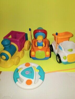 Cocomelon train & remote control trucks bundle